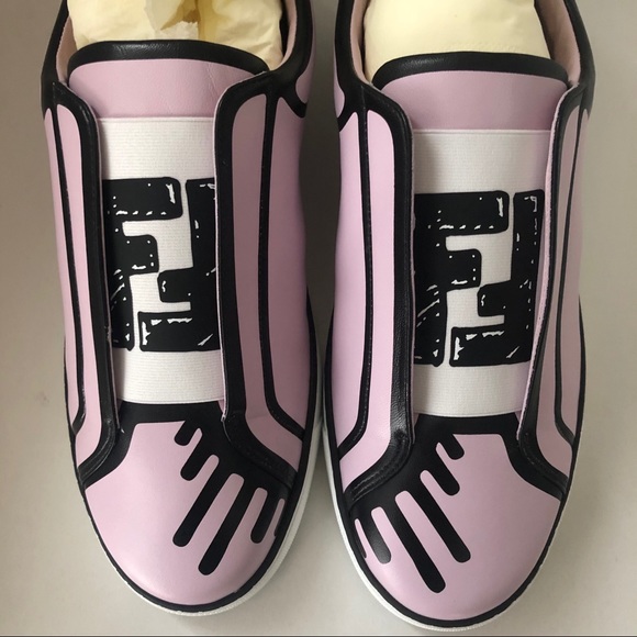 NIB Fendi x Joshua Vides FF Logo Slip-On Sneaker - Picture 6 of 16
